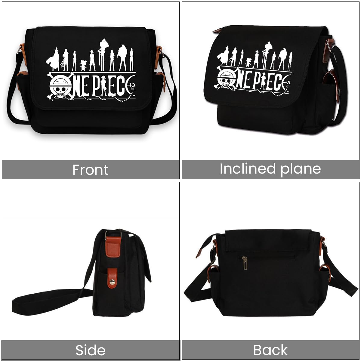 FANCYKU Sling Bag for Men Women, Anime One Piece Print Satchel Bag, Canvas Side Bag Multifunction Chest Shoulder Bag Waterproof Hiking Travel Bag Messenger Bag FANCYKU Sling Bag for Men Women, Anime One Piece Print Satchel Bag, Canvas Side Bag Multifunction Chest Shoulder Bag Waterproof Hiking Travel Bag Messenger Bag